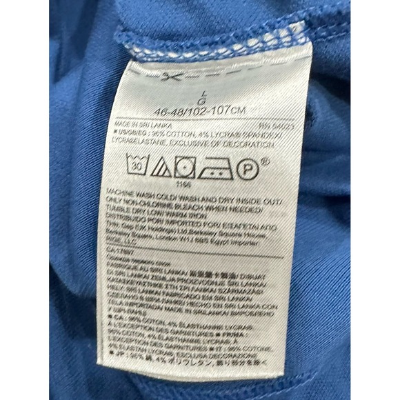 Banana Republic Pique Polo Shirt Men's Large Blue Elephant Slim Casual Golf Polo - Picture 8 of 9